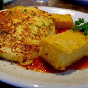 Kohlrabi mit Polenta an Mango-Tomatensauce