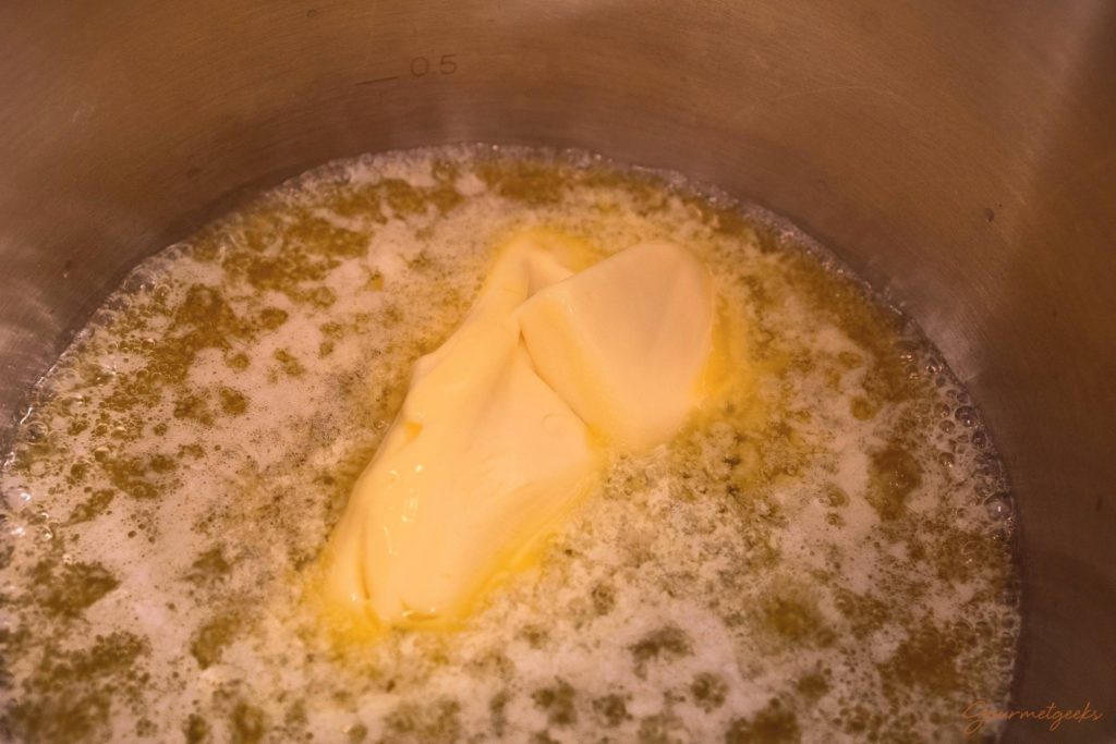Butter erhitzen
