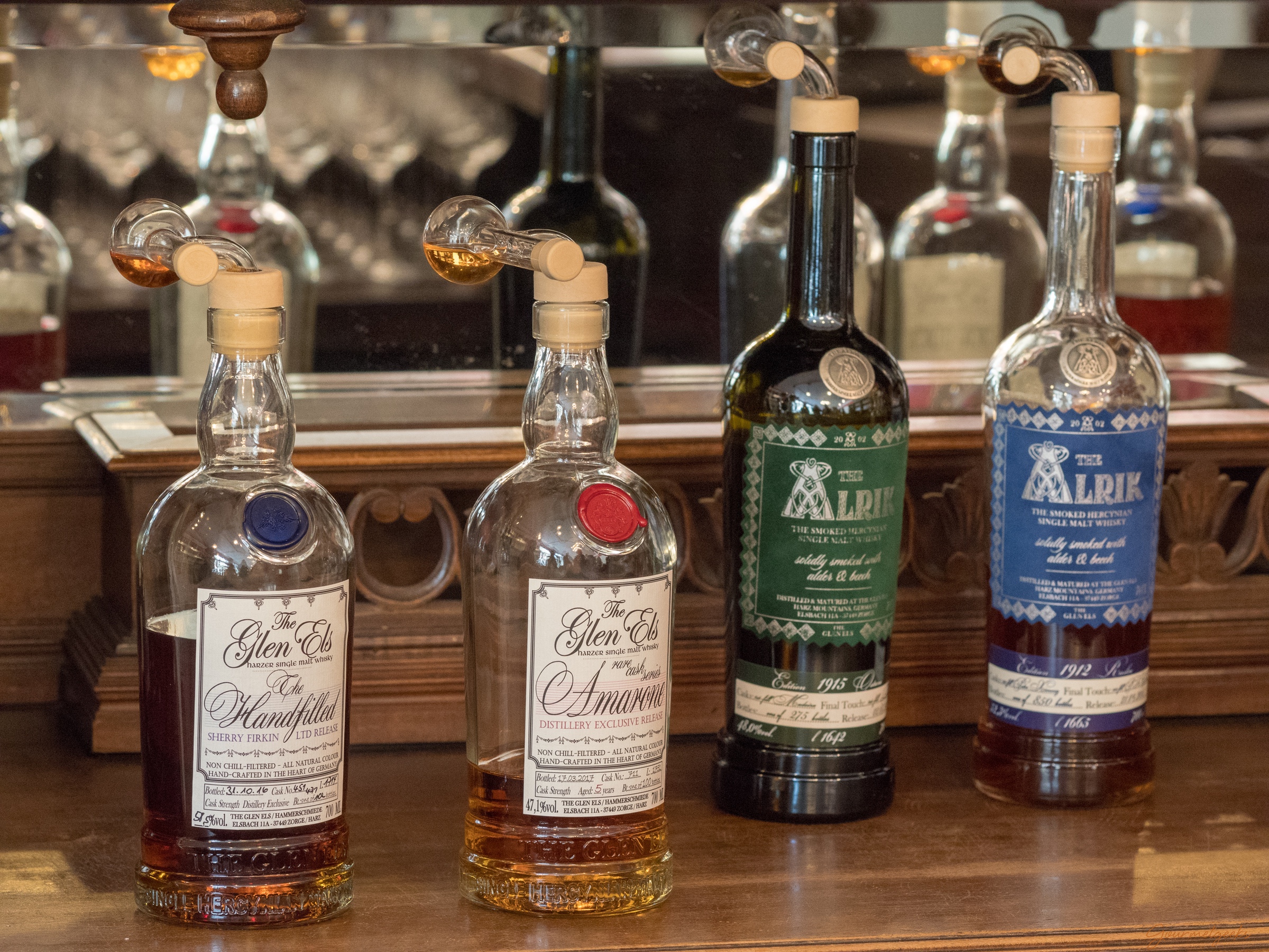 Eine Auswahl von Top Whiskys der Distille in Zorge